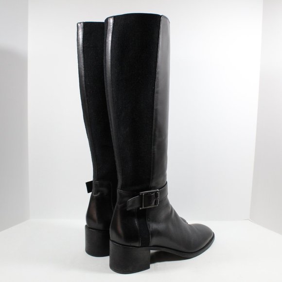 Aquatalia Genna Weatherproof Tall Boots - Black 10.5M - Picture 2 of 5